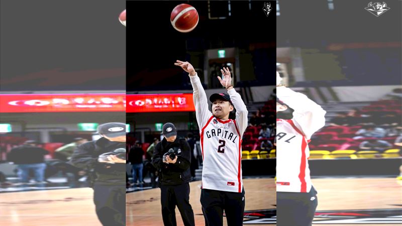 味全龍球星郭天信出席職籃活動。(圖/台北台新戰神提供)