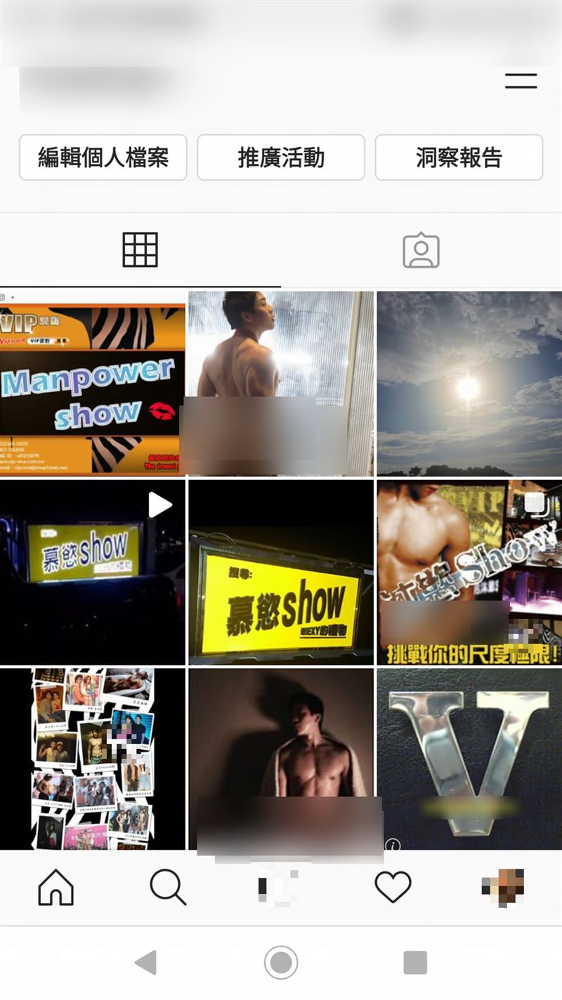 翁男對自己的健美身材顯然充滿自信,他的臉書上一張張令人臉紅心跳的「重口味」辣照。(圖/翻攝IG)