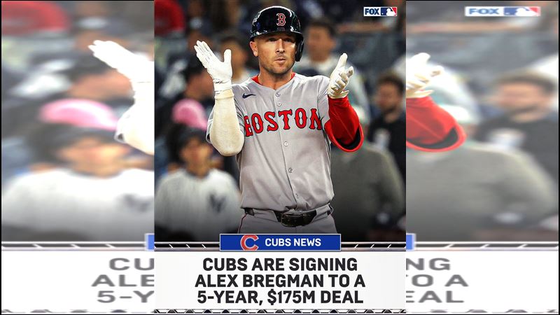 明星三壘手布瑞格曼（Alex Bregman）加盟小熊。（圖／翻攝自X平台 @MLBONFOX）