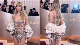 珍妮佛勞倫斯一身透視裝超吸睛。（圖／翻攝自X平台 @THR）