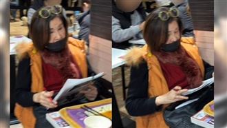 資深女星嗑美食熟男陪吃　被店員叫回收拾