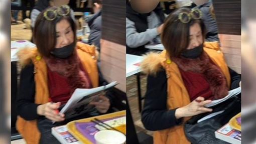 資深女星嗑美食熟男陪吃　被店員叫回收拾