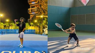 周杰倫參戰澳網　8歲兒蹲跪擊球英姿被挖