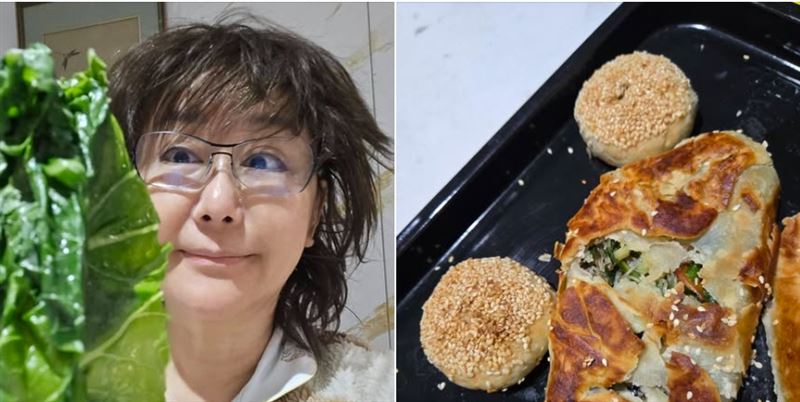 藍心湄曬出剛睡醒照片。（圖／翻攝自臉書）