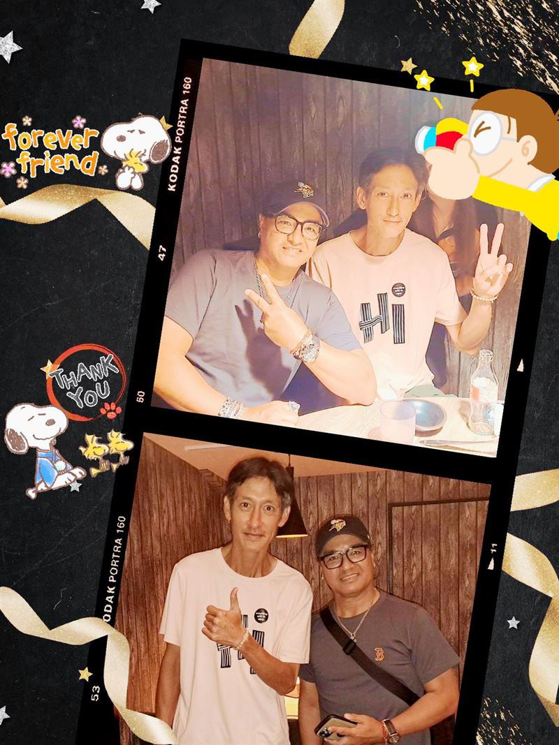 唐治平與尤秋興好友相聚。（圖／翻攝自臉書）