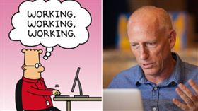 以犀利筆觸諷刺上班族文化、風靡全球數十年的漫畫《呆伯特》，正式畫下句點，作者史考特．亞當斯在與癌症長期對抗後辭世。（圖／翻攝自網路）