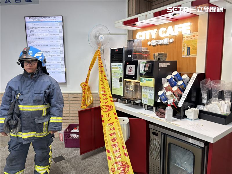 通緝犯嫩妻竟火燒地院超商，差點釀成大禍。（圖／翻攝畫面）