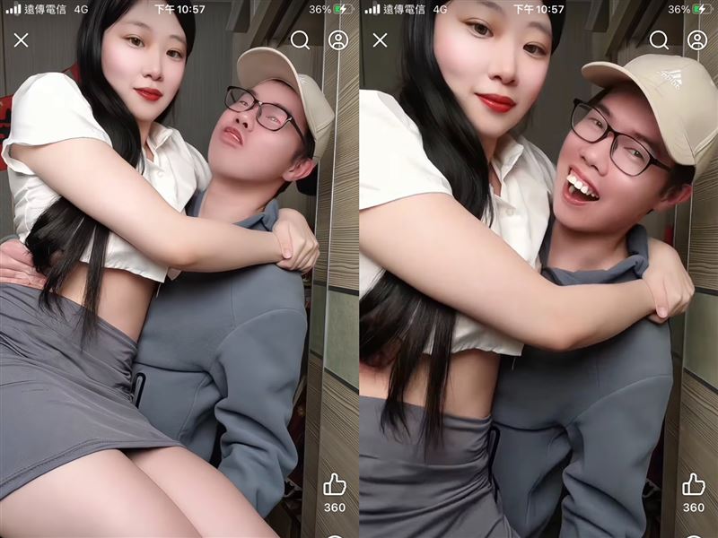 鄧佳華公主抱大尺度正妹直播主貝特教主，自豪表示「出獄後變強壯了」。（圖／翻攝自鄧佳華臉書）