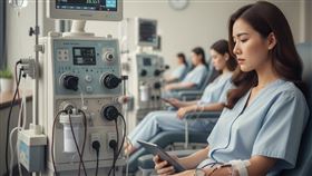 年輕女子因愛喝手搖飲，導致腎功能完全喪失，需緊急洗腎保命。(圖／取自洪永祥的臉書)
