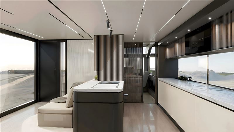 廚房還有能欣賞風景的客廳。(圖/翻攝AC Future網站)