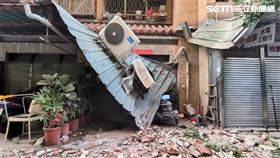 圍牆,意外,民宅,管委會,莒光新城,眷村,掉落,台中（圖／翻攝畫面）