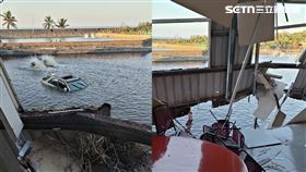 屏東,屏東縣,枋寮鄉,店家,魚塭,事故,車禍,仔雞店,駕駛,肇事（圖／翻攝畫面）