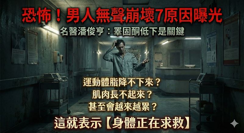 男人無聲崩壞7個恐怖原因曝光,性學權威潘俊亨醫師警告:睪固酮低下是關鍵。(圖/AI 生成示意圖)