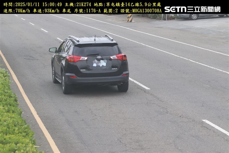 南投縣警局公布2025年固定式超速取締件數，前5名取締熱點曝光。（圖／翻攝畫面）