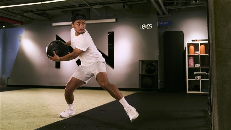 經典賽台灣隊捕手林家正代言lululemon。（圖／好樂整合行銷提供）