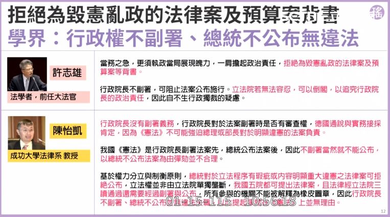 吳思瑤引述學者意見，質疑藍白彈劾理由。（圖／翻攝畫面）