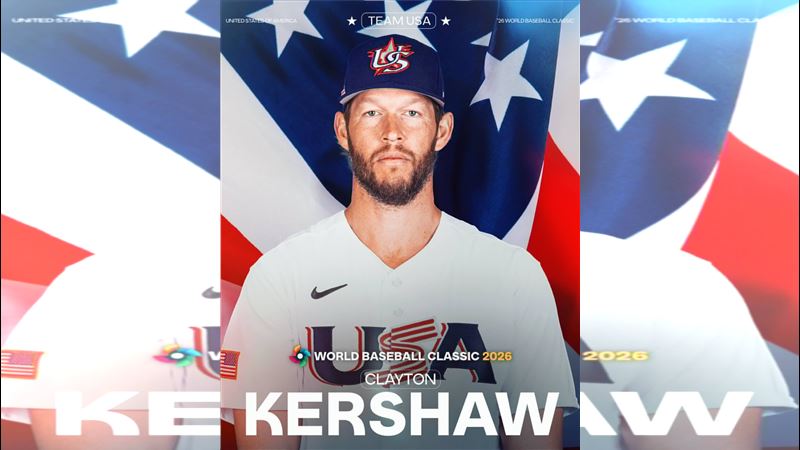 柯蕭（Clayton Kershaw）確定出戰經典賽。（圖／翻攝自X平台 @MLB）