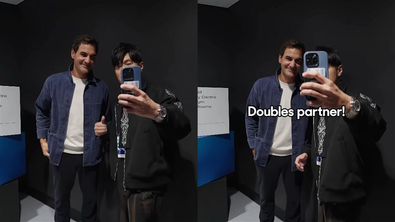 周杰倫邀費德勒打雙打。（圖／取自australianopen IG）