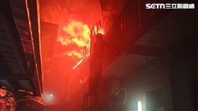台中,烏日,大火,火警,燒死,女子,重物,受困,民宅,12戶（圖／翻攝畫面）