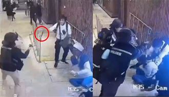 男持刀隨機挾持！港警秒開2槍擊斃畫面曝