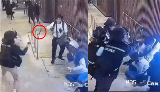 男持刀隨機挾持！港警秒開2槍擊斃畫面曝