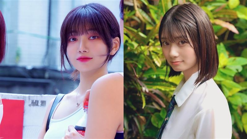 朴昭映（左）、瀨戶環奈（右）一系列對比照曝光。（圖／翻攝自PTT）