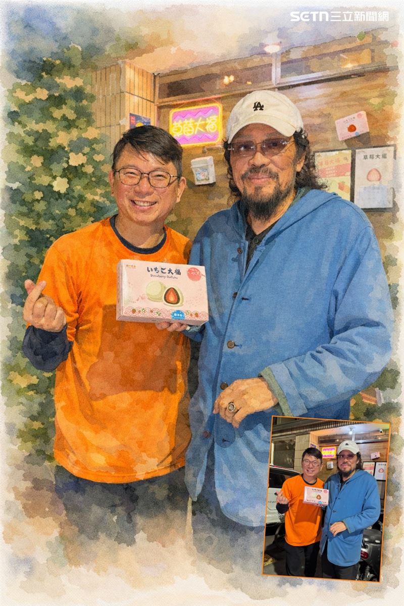 張菲吃草莓大福一試成主顧，就算要等待半小時也願意。（圖／網友Peter Young授權提供）