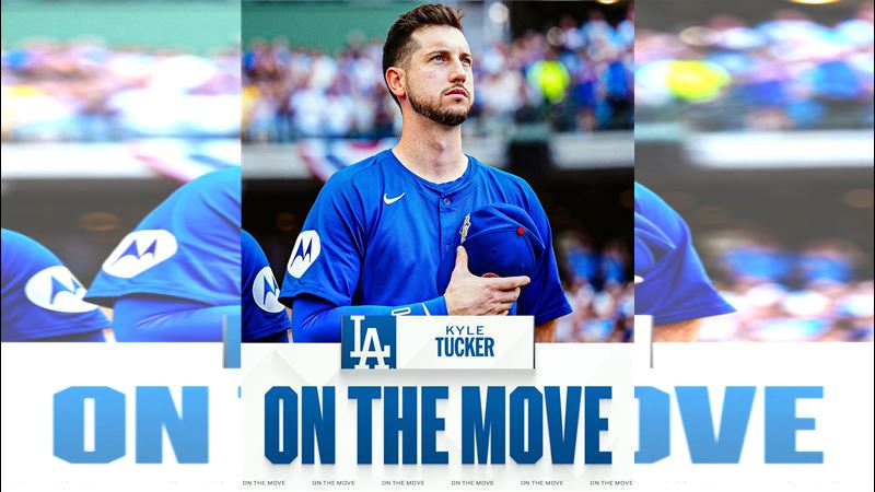 道奇隊簽下自由市場重砲塔克（Kyle Tucker）。（圖／翻攝自X平台 @MLB）