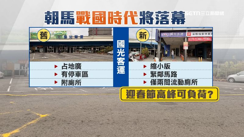 國光客運新舊站體比較圖