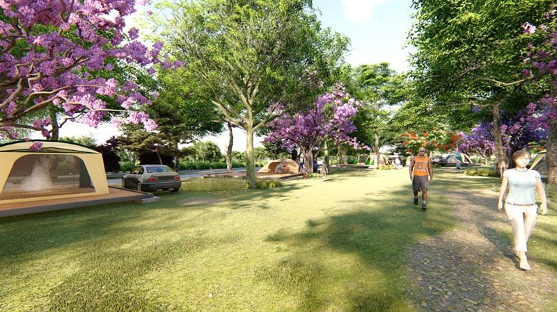 屏東北野公園新建工程動土，規劃77帳露營空間，打造屏北旅遊新亮點！（圖／屏東縣政府提供）