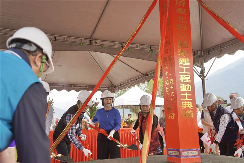 屏東北野公園新建工程動土，規劃77帳露營空間，打造屏北旅遊新亮點！（圖／屏東縣政府提供）