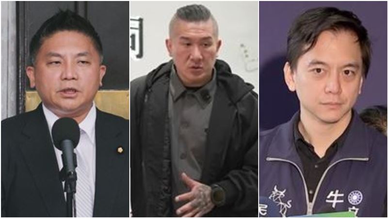 名醫杜承哲向館長陳之漢（中）、國民黨立委吳宗憲（左）和牛煦庭（右）宣戰。（組圖／翻攝自館長惡名昭彰 YT、資料照）