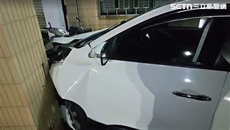 台灣大道嚴重事故！車毀卡騎樓…5人受傷