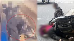 曳引車,涵洞,丈夫,妻子,腦漿,頭顱,車禍,機車