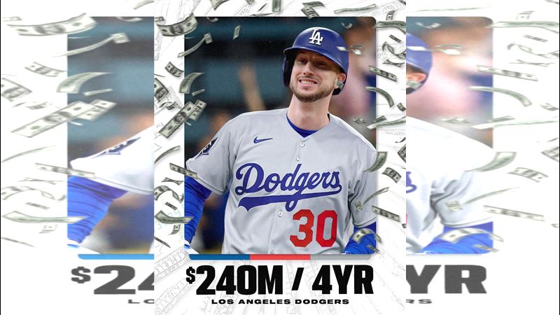 塔克（Kyle Tucker）和道奇簽下4年2.4億美金合約。（圖／翻攝自SportsCenter推特）