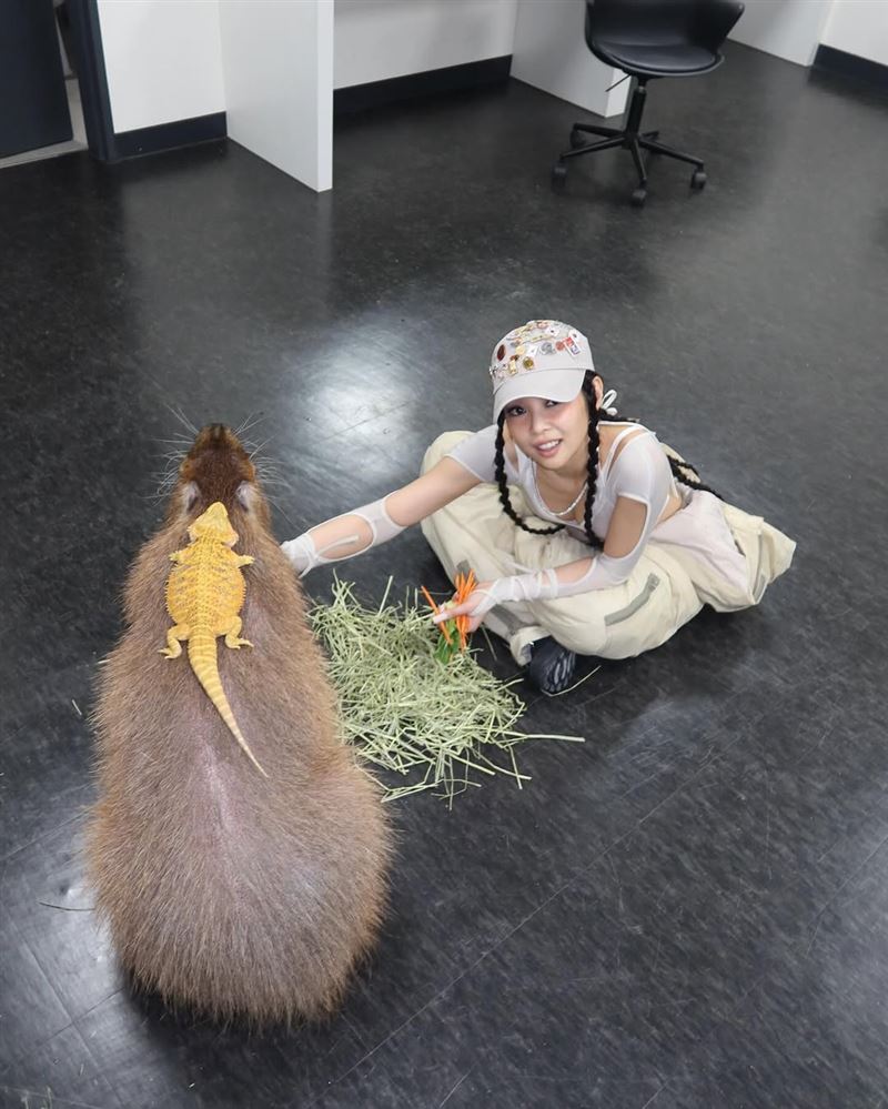 Jennie一直都非常喜歡水豚。（圖／翻攝自IG @jennierubyjane）