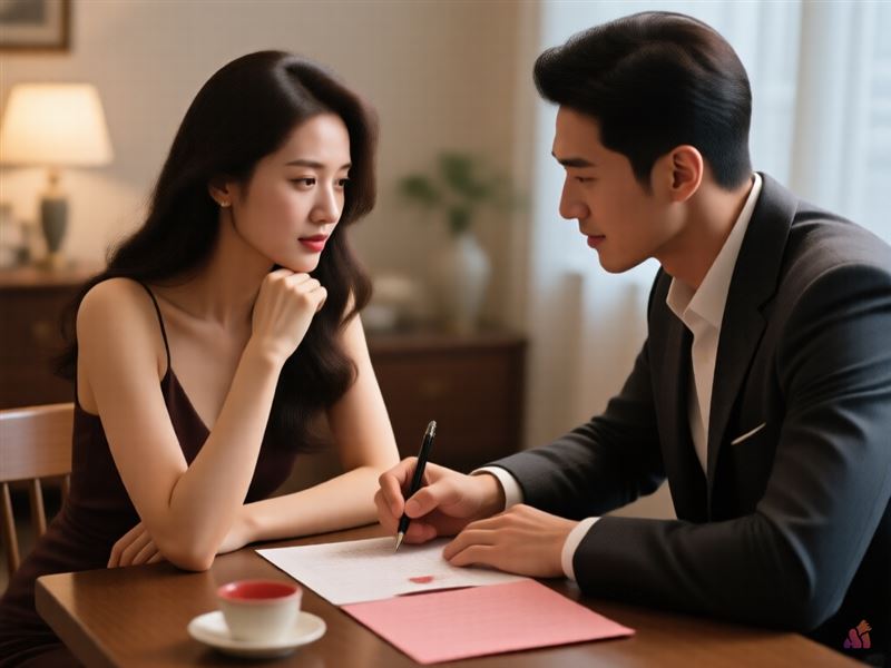 人妻與小王簽立8年愛情合約。（示意圖／AI生成照）