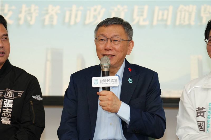 柯文哲在2026松信夥伴見面會上分享土城看守所的日子。（圖／民眾黨提供）