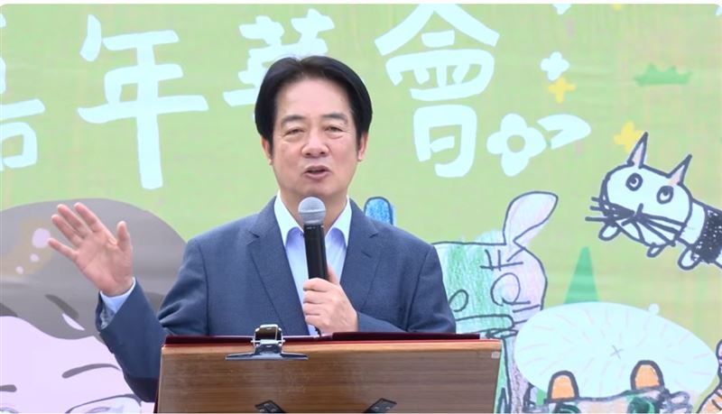 賴清德總統今（18）日出席「2026信賴汪汪喵喵嘉年華會」。（圖／翻攝畫面）