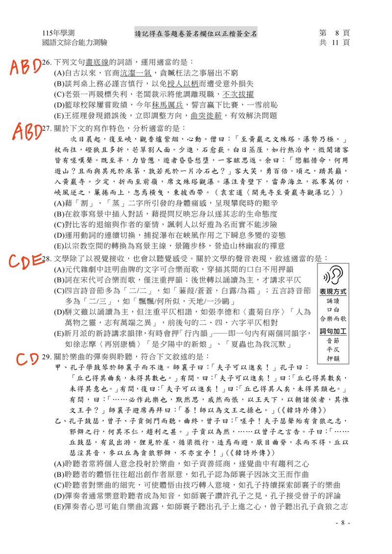 學測國綜解答。（圖／Good全名師教學團隊執行長顧全提供）