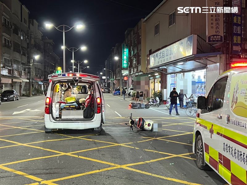 燕巢區中西路與中西路10巷，屬於無號誌路口，12日晚間20時5分一聲巨響終結一名國軍幼苗性命。（圖／翻攝畫面）