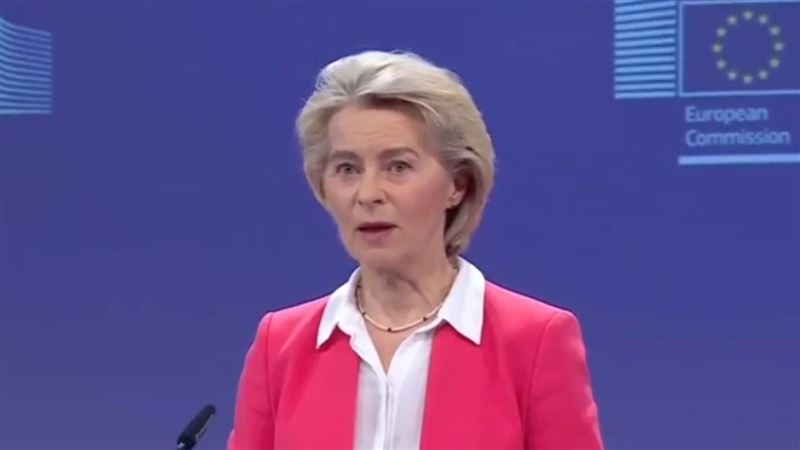 歐盟主席范德賴恩（Ursula von der Leyen）曾公開表示，只有丹麥和格陵蘭能夠決定格陵蘭事務。（圖／翻攝畫面）