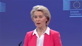 歐盟主席范德賴恩（Ursula von der Leyen）曾公開表示，只有丹麥和格稜蘭能夠決定格稜蘭事務。（圖／翻攝畫面）