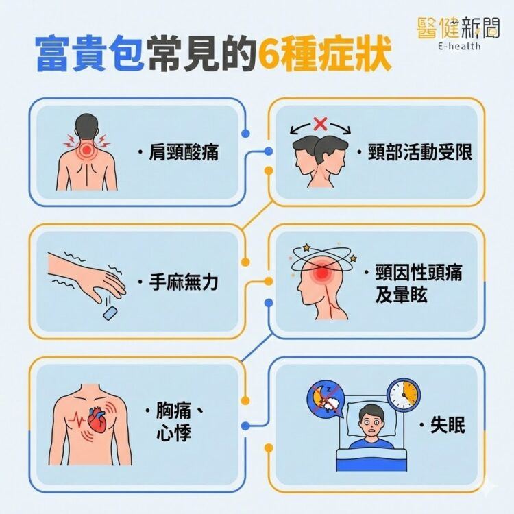富貴包常見的6種症狀有哪些？（圖／醫健新聞網提供）