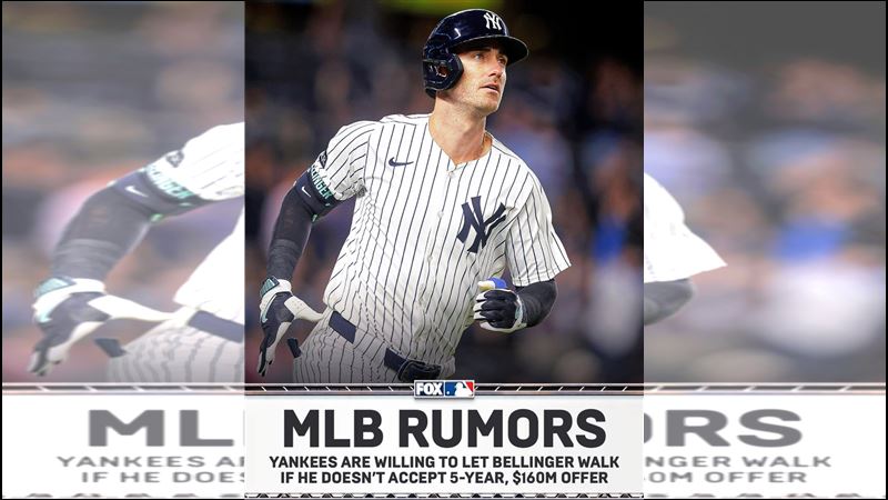 洋基做好簽不回貝林傑（Cody Bellinger）的打算。（圖／翻攝自X平台 @MLBONFOX）