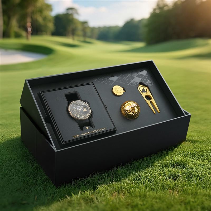 HONMA x HUAWEI WATCH GT 6 Pro金黑聯名美學一展獨特品味。（圖／品牌業者提供）