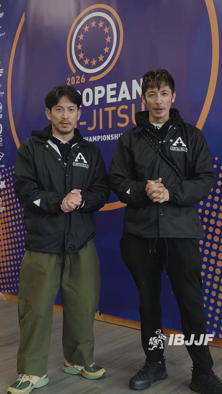 「千秋王子」玉木宏（右）與大咖男神岡田准一（左）同時參加「巴西柔術歐洲錦標賽」。（圖／翻攝自IG @ibjjf）