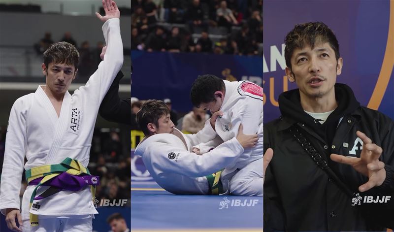 玉木宏憑藉「Closed Guard（封閉防禦）」成功限制對手行動奪下銅牌。（圖／翻攝自IG @ibjjf）