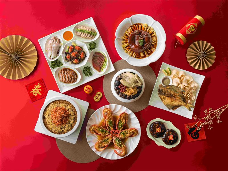 「巨蛋宴會廳」除夕外帶團圓餐，主打６菜１甜點，售價9,888元。（圖／品牌業者提供）
