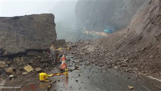 北橫公路台7線坍方！巨大土石崩落現場曝